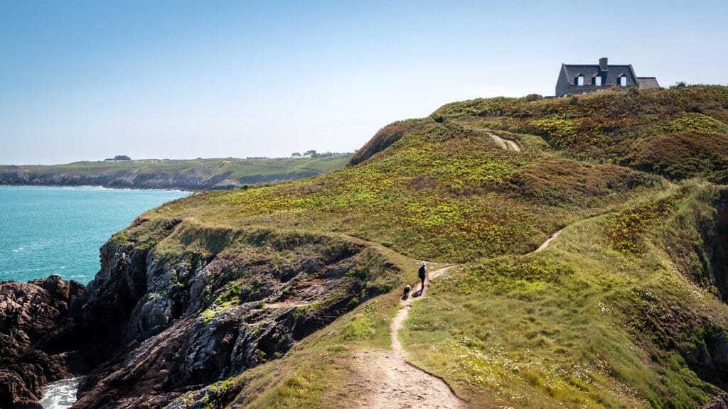 cliffs, house, trail, path, human, pet, dog, walking, trekking, hiking, trek, hike, mountain house, sea, ocean, mountains, landscape, coastline, coast, nature, house, house, house, trail, animal, path, dog, walking, trekking, hiking, hiking, hiking, hiking, hiking, mountain house