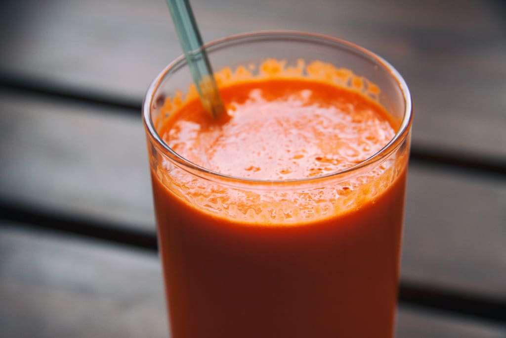 Fresh carrots apple juice