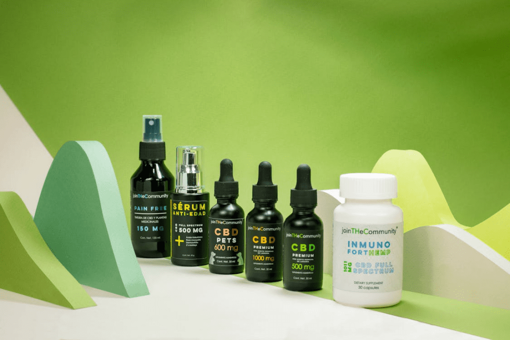 bottles of mood-boosting supplements for pets